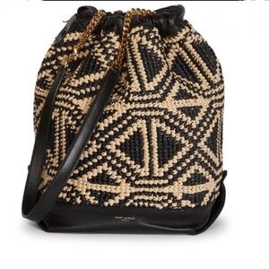 Saint Laurent raffia bucket bag